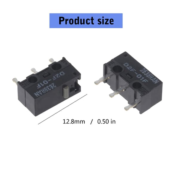 2 stk. D2F-01F Musemikrobryter Rask Respons 20M Klikk 3-Pin For G502 GPW