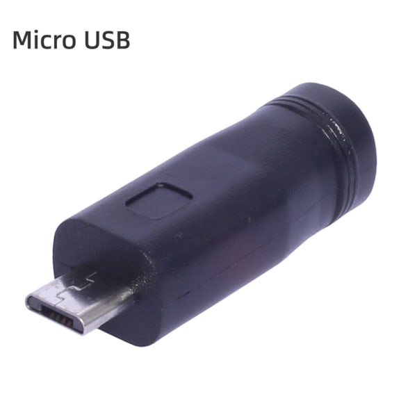 Professionell DC5,5x2,1mm power , hona till hane-omvandlaradapter DC5521 till mini- USB/Micro USB/Typ-C-kontakt Mini