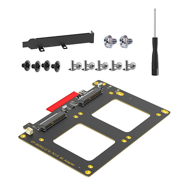 Dobbelt SFF 8639 Port Solid Disk Til PCIExpress 8X Slot Computer Adapter