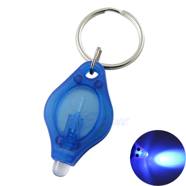 Mini Nyckelring Ficklampa Utomhus Ultra Liten Mini LED Ljus Gratis Ljus Liten Ficklampa Nyckelring Ljus Liten Hand Lampa Blue