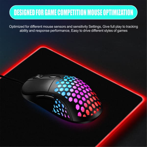 Gaming Musematte LED Musematte Datatastaturmatte Musematte Utvidet Stor