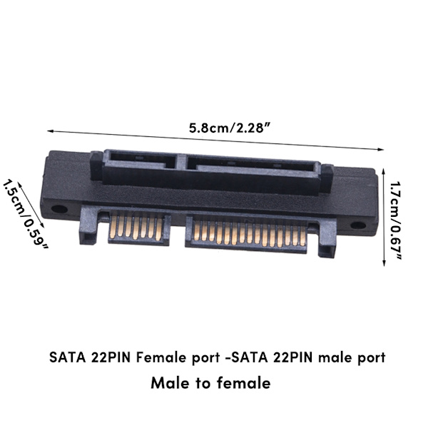 Kvalitet SFF 8482SAS till SATA22PIN Adapter Card Converter för enkel dataöverföring Lätt och kompakt adapterkort A