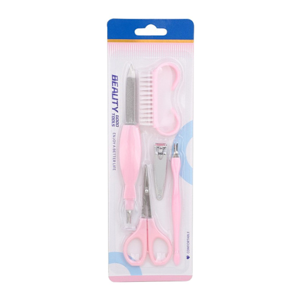 Nagelfil Basic Nail Preps Kit Nagelbandstrimmerpaket med nagelfil, 5 delar Professionella nagelfilar för akrylnaglar
