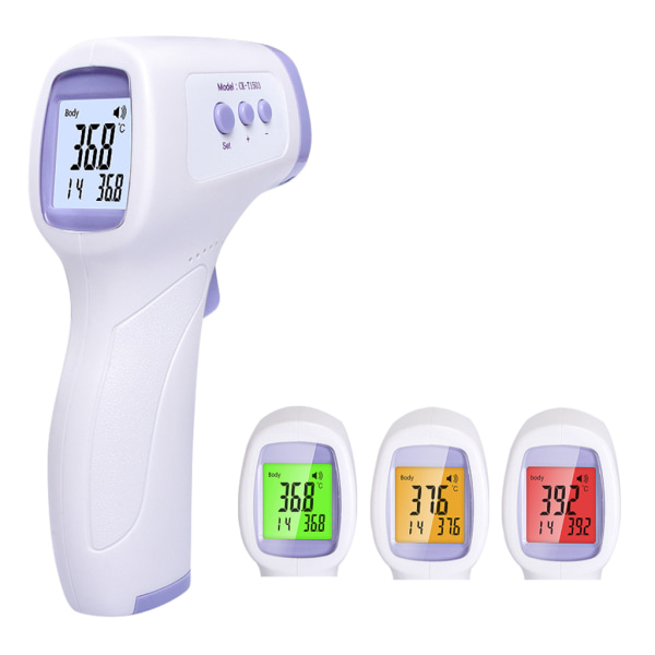 Digital termometer Infraröd panna Beröringsfri LCD-bakgrundsbelysning för baby vuxna B