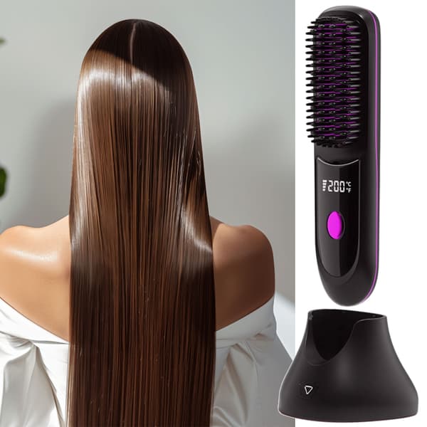 Børstetenner glattekam med base for rask daglig styling
