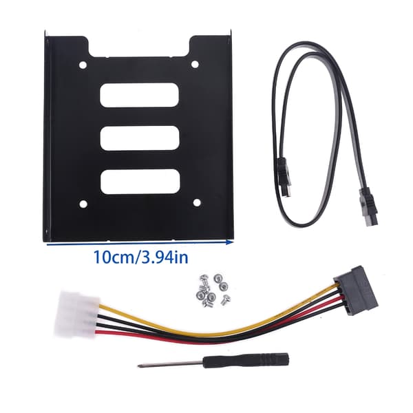 SSD-kiinnike 2,5” - 3,5” sisäinen kiintolevyn asennussarja + SATA-datakaapeli