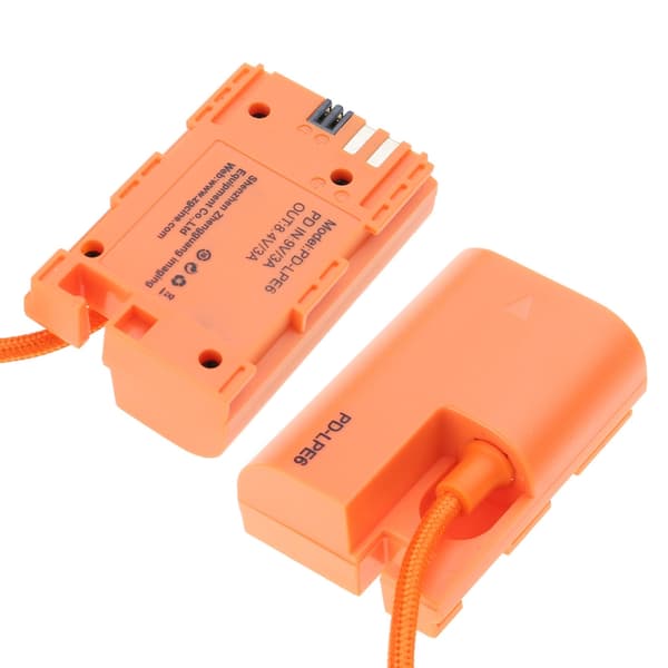 LPE6 Dummy Batteri USB C Koblingsadapterledning for R5 60D 80D 70D 90D 5DIV