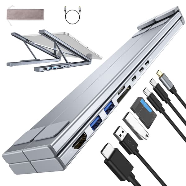 Type C Hubs med 4K USB3.0 Type C PD100W Aluminiumlegering til PC Laptop