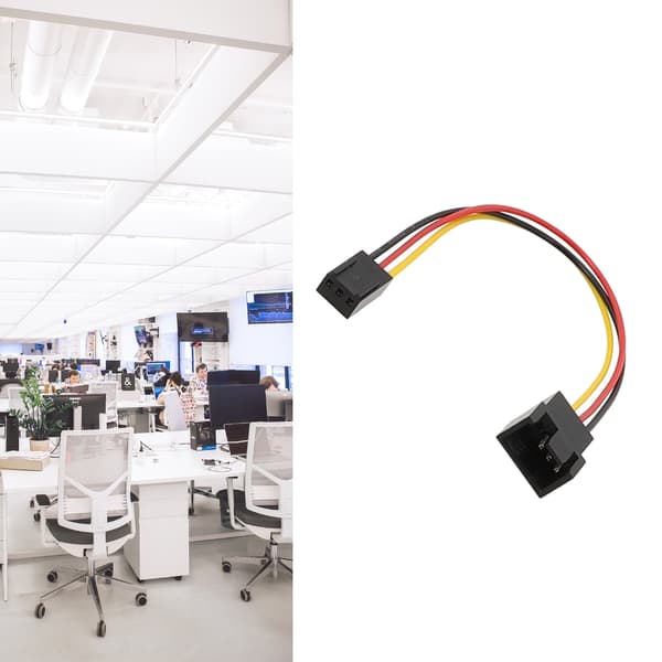 15 cm viftekabeladapterkontakt liten 3PIN til 4PIN-omformer for datamaskin