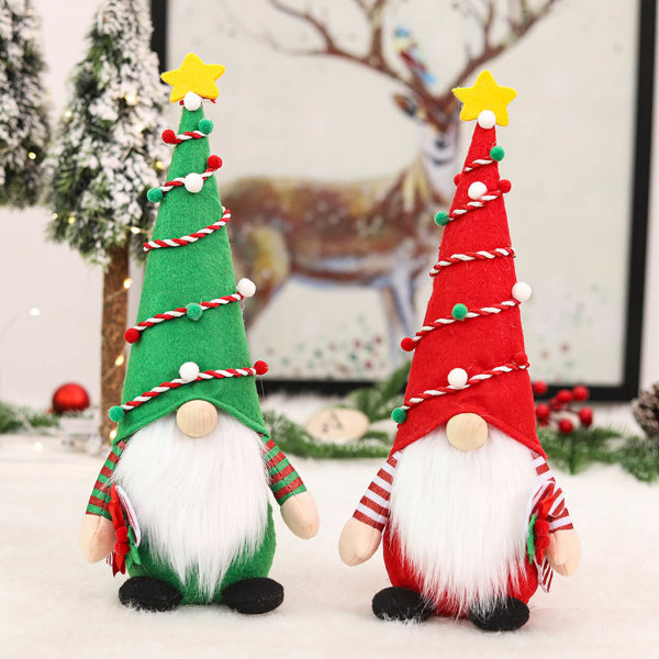 Jultomte Ansiktslös för Docka Plysch Dvärgdekoration Skandinavisk Tomte Orna null - E