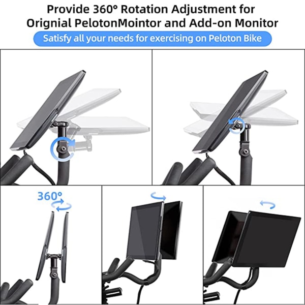 Peloton Bike Aviation Aluminium Screen Monitor Justerare 360 ​​graders träningsredskap för hemmasport Tillbehör till sportmaskin