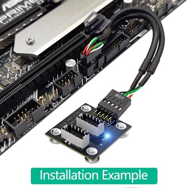 USB 3.1 Frontpanel Header USB 9Pin till Typ-E Intern Moderkortsadapter