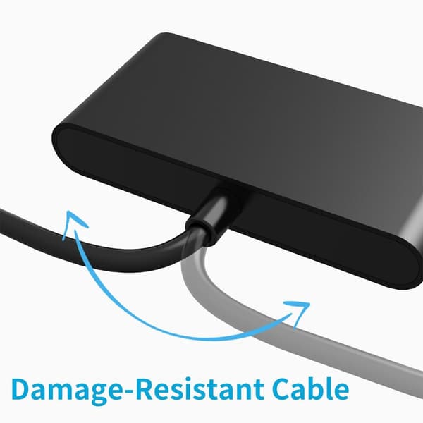 USB C Hubb för Laptop 4 Portar Typ C Splitter Endast Dataöverföring Aluminiumlegering