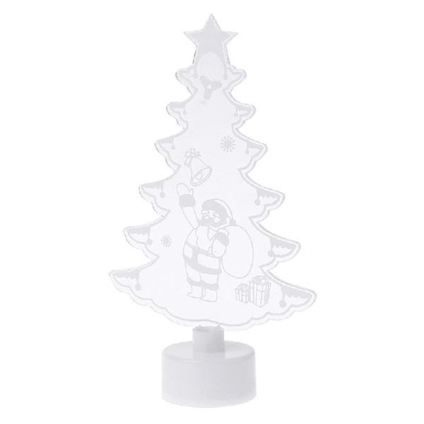 Jul Flash Nattlampa 3D Jultomte Snögubbe Träd Torn LED Färgskiftande