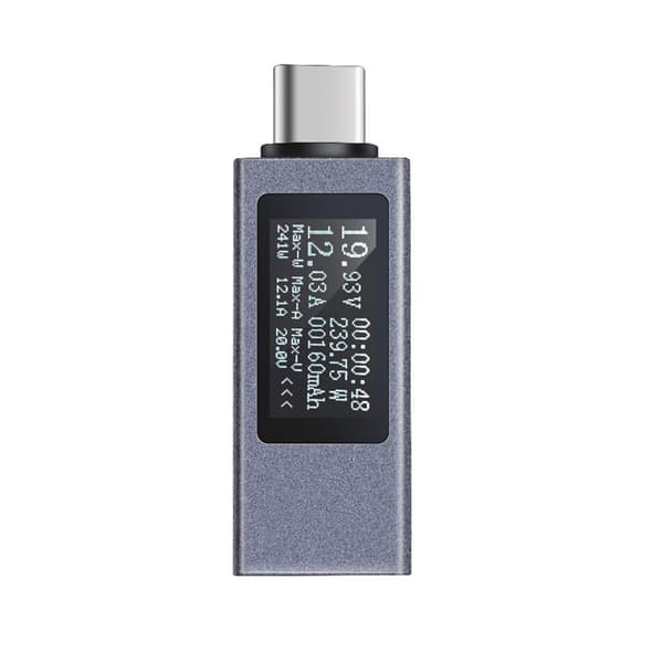 KOWSI USB-tester USB-laderdetektor for mobiltelefon USB C Voltmeter Amperemeter