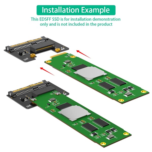 EDSFF NVMe SSD'er til SFF-8639 U2'er SSD'er Adapterkort til Data Storage Eksperter