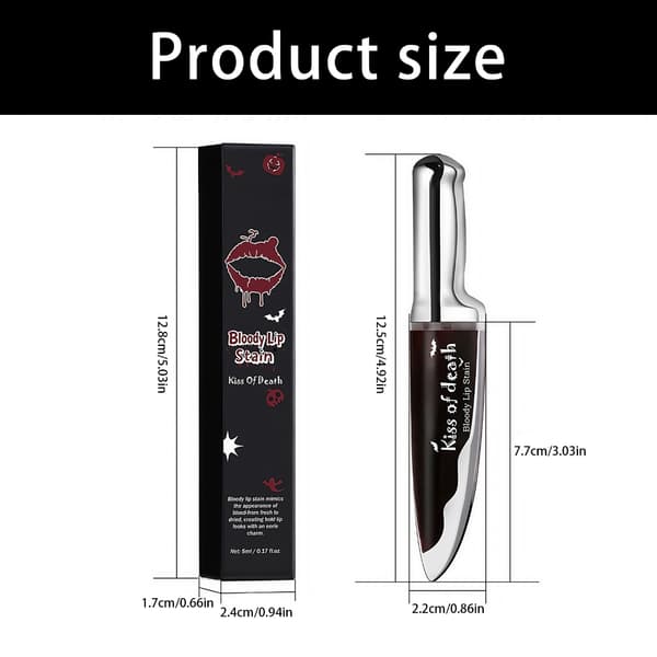 Halloween Mørk Blodig Læbestift SmudgeProof Mat Finish Til Fest Makeup 1