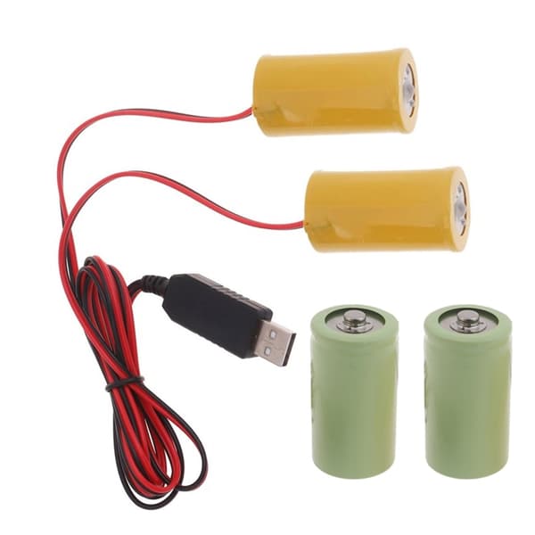 3V 2in1 D LR20 Pariston Eliminatorit USB-virtajohdolla elektronisille leluille