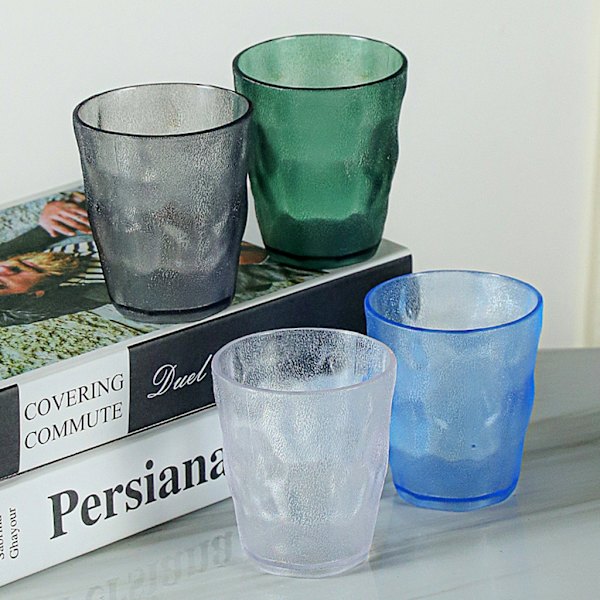 Krosssäkert vinglas 220 ml okrossbara vattenglas Dryckesglas i akryl Återanvändbara frostade koppar för barfest Light Green