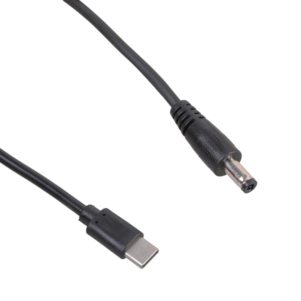 USB C til DC5.5x2.1mm oprullet strømkabel justerbare spændinger 5V til 20V