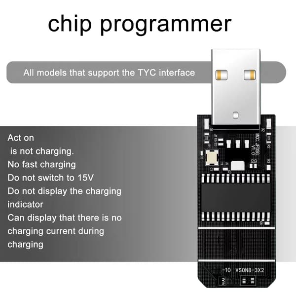 Chip Programmer Lade Problem Fiks Ikke Hurtiglading Strøm Tyc for Nettbrett