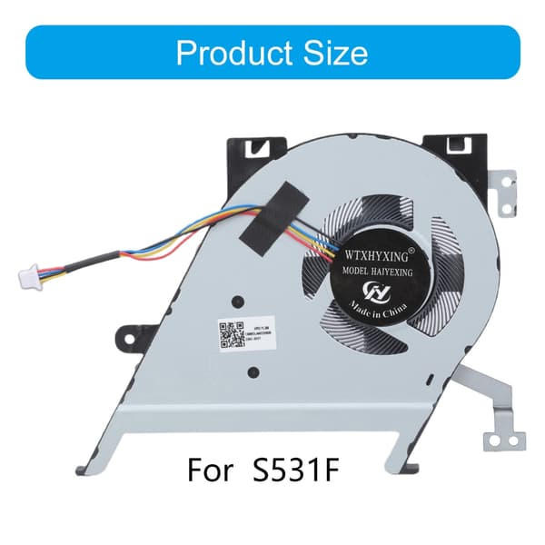 1 stk. Laptop Kølere Køleplade til S531F S5500F K531E CPU Køleventilator DC5V