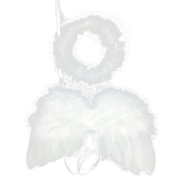 2 st/ set Baby White Angel Wing Pannband Nyfödd Fotografi Rekvisita Ängel Fjäder Wing Hårband Huvudbonad Outfits Dekor