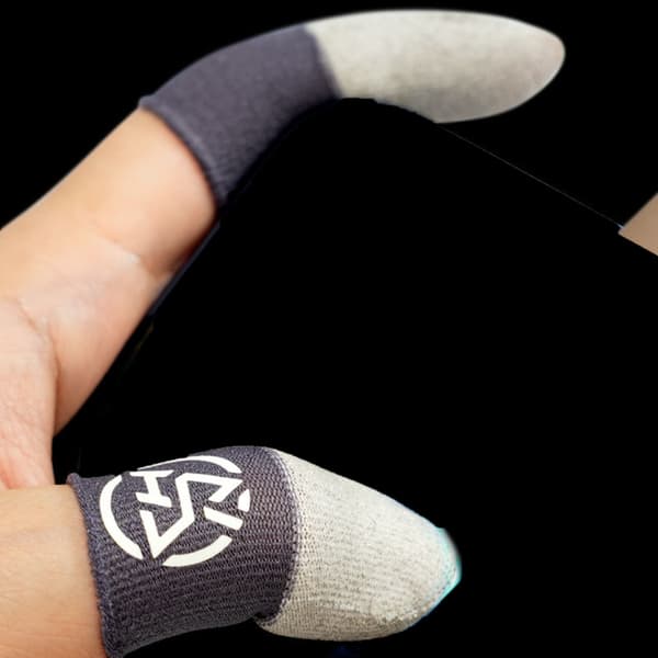 Bærbare letvægts gaming fingerærmer i sølvfiber, ideelle til rejsegaming
