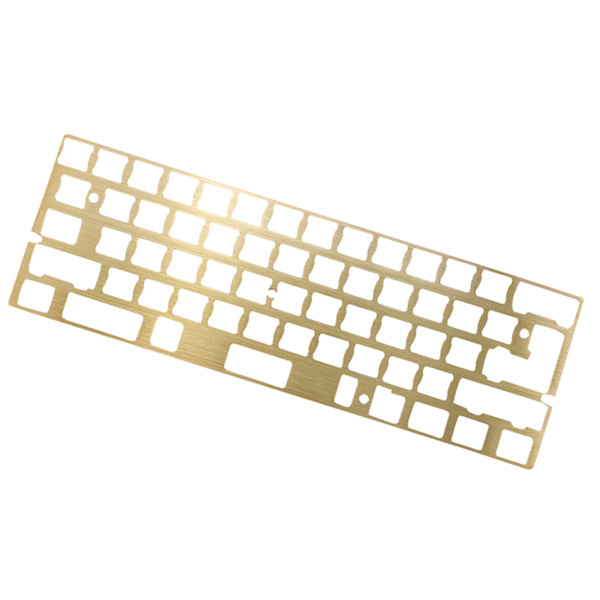 Mekaniskt tangentbord CNC 60 Mässing Ritning Konkurrens Positioneringsplatta Stöd ISO ANSI för GH60 Pcb 60% Tangentbord DIY