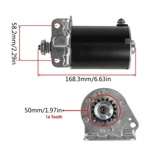 Gressklipper Motorstarter 391423 Erstatningsstartermotor for Gressklippere