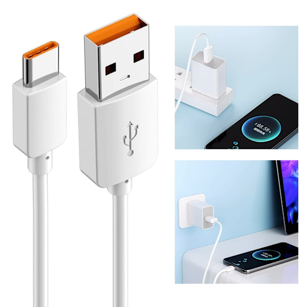 Höghastighets USB C Snabbladdare USB C till USB -kabel Dataöverföring Laddningskabel 15W för telefon 15/15 Plus/15Pro/15ProMax 1.5m