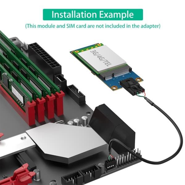 Mini PCIE til USB Adapter med Kortslot til WWAN/LTE Modul Adapterkort