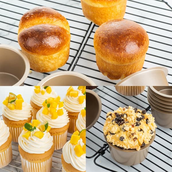 6 stk. Profesjonell Cupcake Form Varmebestandig Muffinsform Non-stick Bakeform