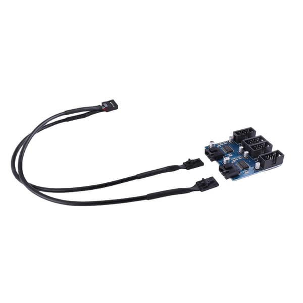 9-pin USB-header splitter 1 til 2/4 hun-forlængerkabelkort til bundkort