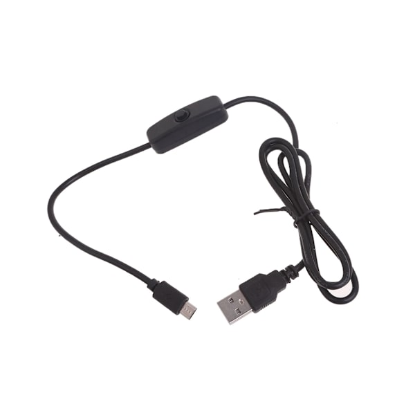 Micro USB Power Laddningskabel med Switch USB2.0 till MicroUSB Converter för RaspberryPi USB till mikro USB -kabel White 1m