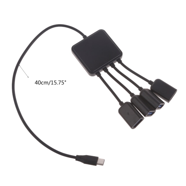 4 i 1 Typ C HUB hane till hona USB 2.0 Adapter Kabel Typ C splitter för smartphones Dator Tablet Bärbar PC