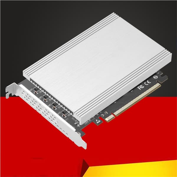 4-portars M.2 NVMe till PCIE4.0 X16 Adapter Multi-Drive Array Slots - SSD-expansion