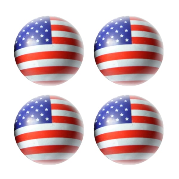 Fotbollsventilspindelkapslar Amerikansk flagga däckventilkåpor, universal dammsäkra stamkåpor för bilar, lastbilar, cyklar, motorcyklar B