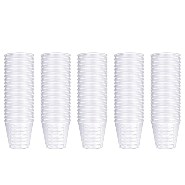 100x återanvändbara snapsglas i plast 30 ml snapskoppar för fest Clear Shot-koppar Starka hållbara koppar för banketter fest