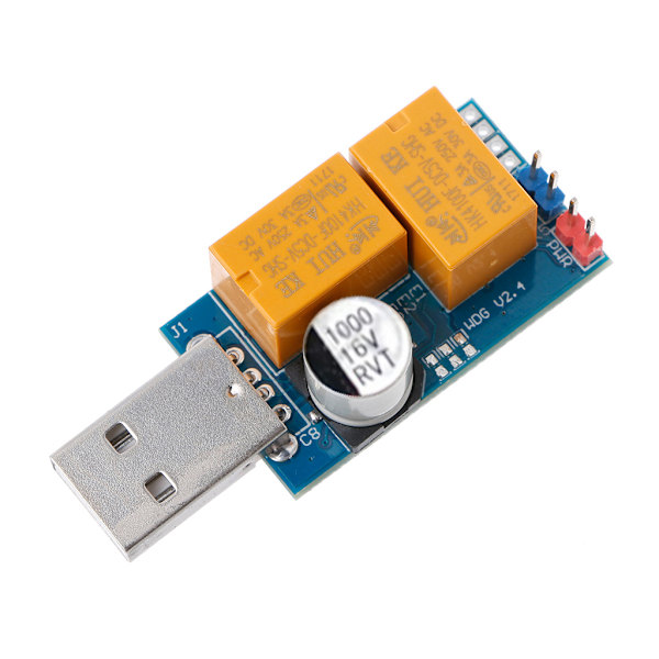 Mining USB Watch-Dog Crash 24H obevakad automatisk omstart Double Relay Timer Omstart för PC Gaming Server Miner