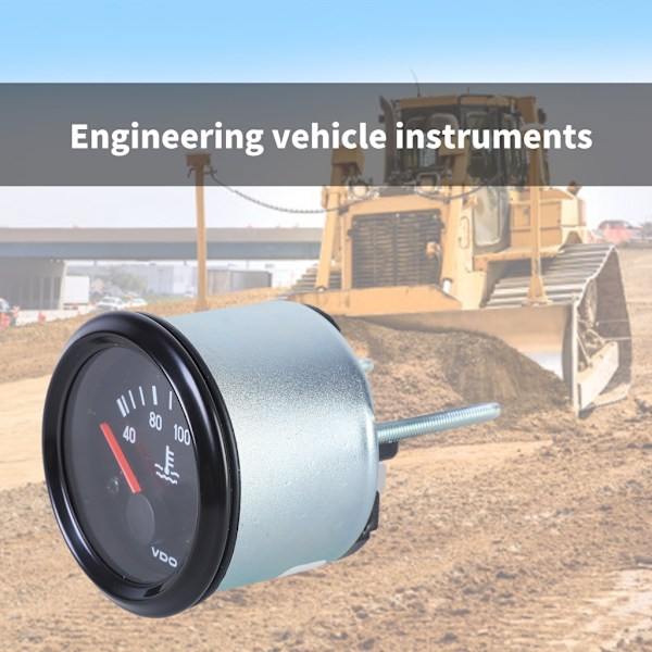 12V/24V Vattentemperaturmätare 40-120℃ 52MM Vattentemperaturmätare 12V