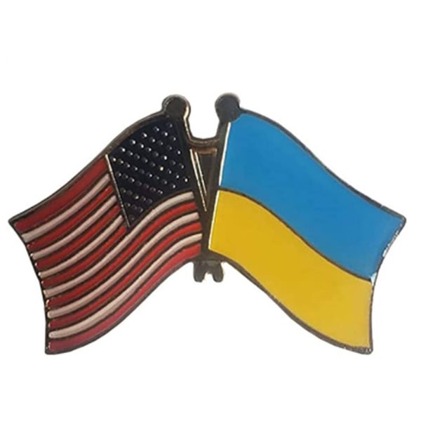 Ukraina flagga slagnålar Ukraina märken Ukraina brosch flagga slagnålar Ukr Viftande flaggnålar Souvenir Memoria Collection Ukraine United State