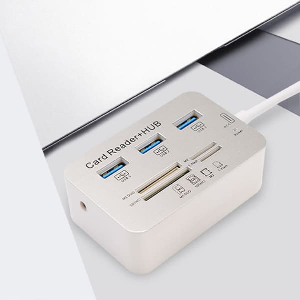 USB3.0 Hub Kortleser Combo SDTF Minnekortleser USB Disk PC