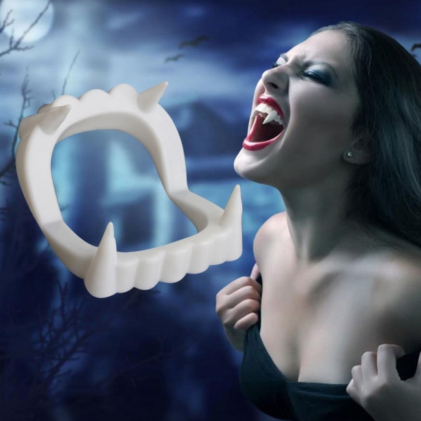 för Vampire for Dracula Teeth Halloween för Monster Werewolf Zombie Fangs Hallow