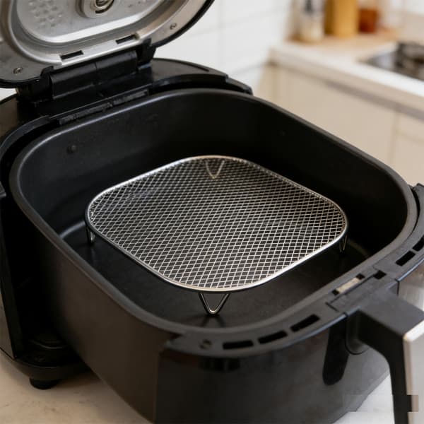 Airfryer Meshkurv Rustfri Ståltekstur Oljesilskjerm