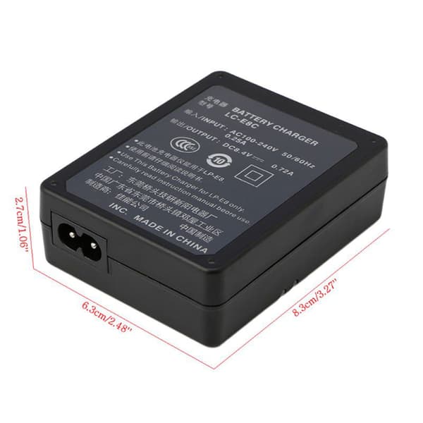 Ersättningsladdare för digitalkamerabatteri LCD för LP-E8 LC-E8C LC-E8E 700D T2i