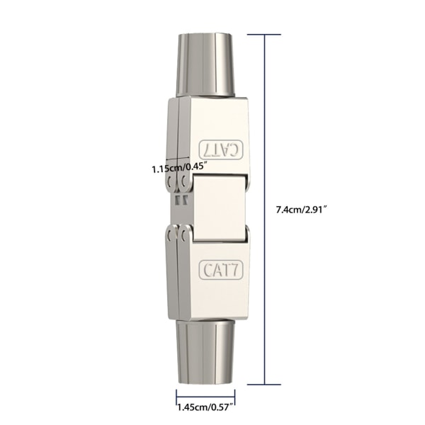 Cat7 Kabelförlängare Junction Adapter Anslutning RJ45 Lan Nätverkskabel Förlängningskontakt Helskärmad Verktygslös
