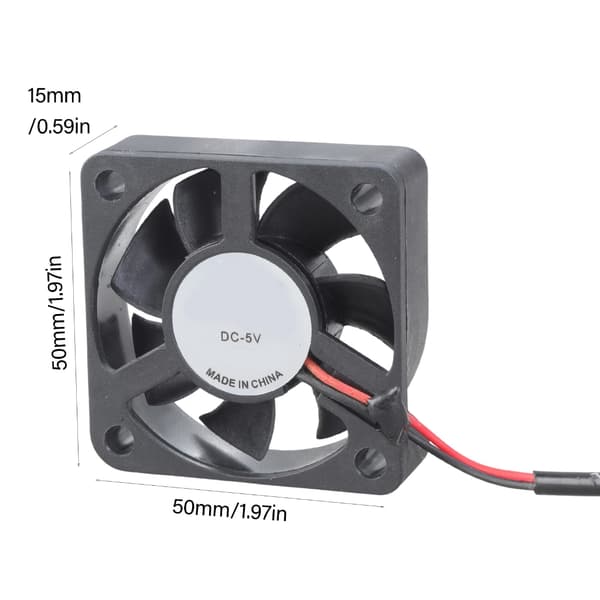 Effektiv 50 mm USB-blåservifte 5V Stille kjøling for PC CPU 3D-skriverradiator