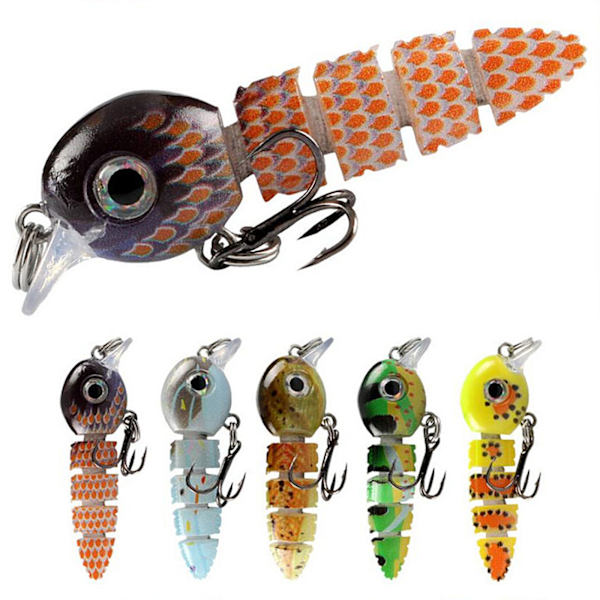 Fiskebete Wobbler Muti-Section Jointed Casting Soft Lure Diskantkrokar Hårt Crankbait Sjunkande Tackle Pesca Swim Bait 1