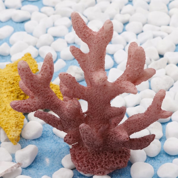 Akvariumdekor Små polyresin korallprydnader Fisk till tank Koralldekor konstharts Fiskgömställe Koralldekorationer